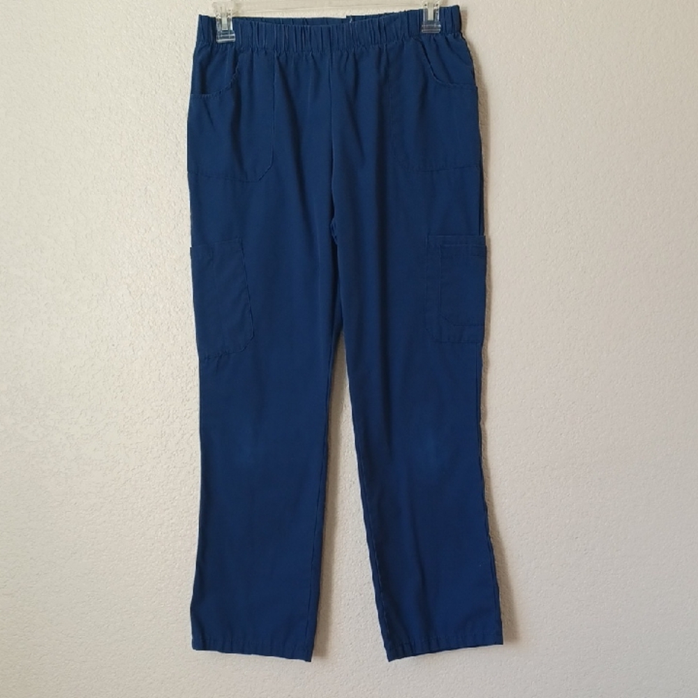 3/$25 SALE Fashion Seal Healthcare Scrub Pants Navy Blue Unisex Size Medium Reg